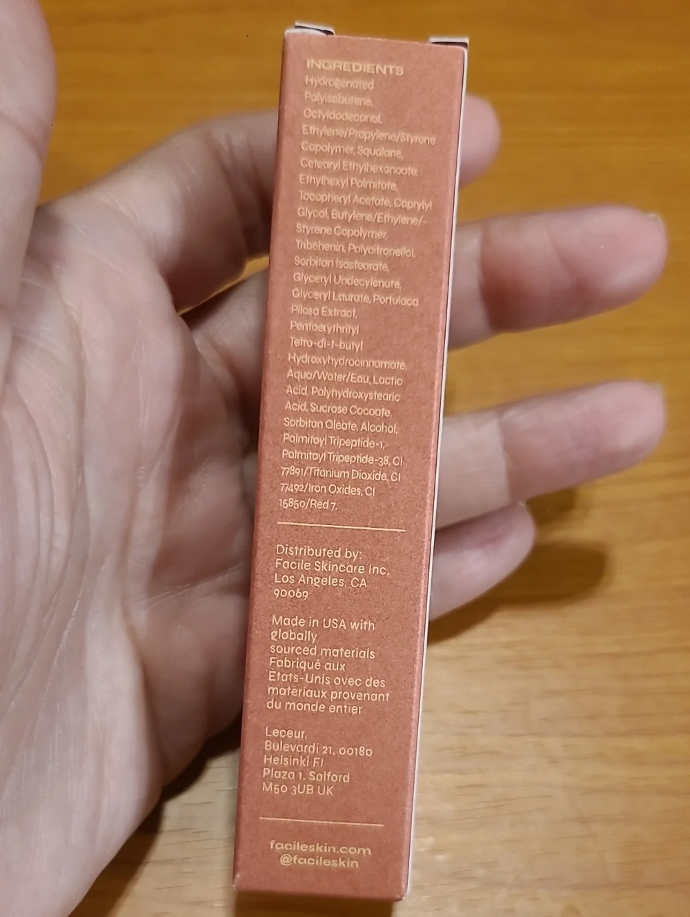 NWT Facile Lip Jelly Hydrating Glossy Peptide Treatment 15 ml 0.5 fl oz - Rose
